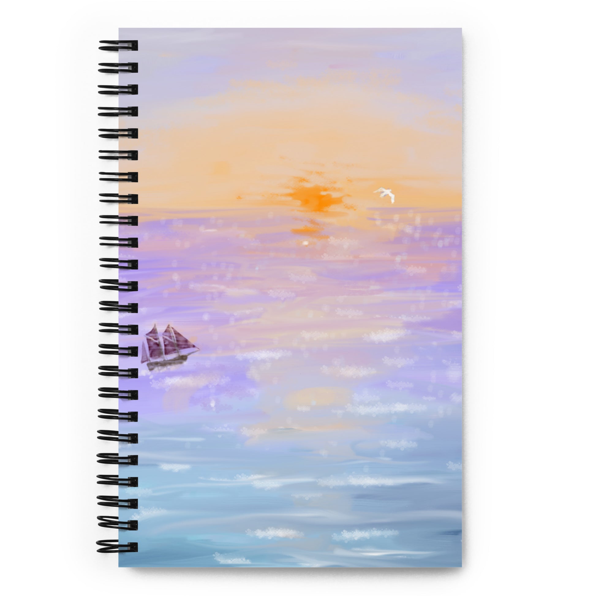 Art notebook sailing Ship sunset dream