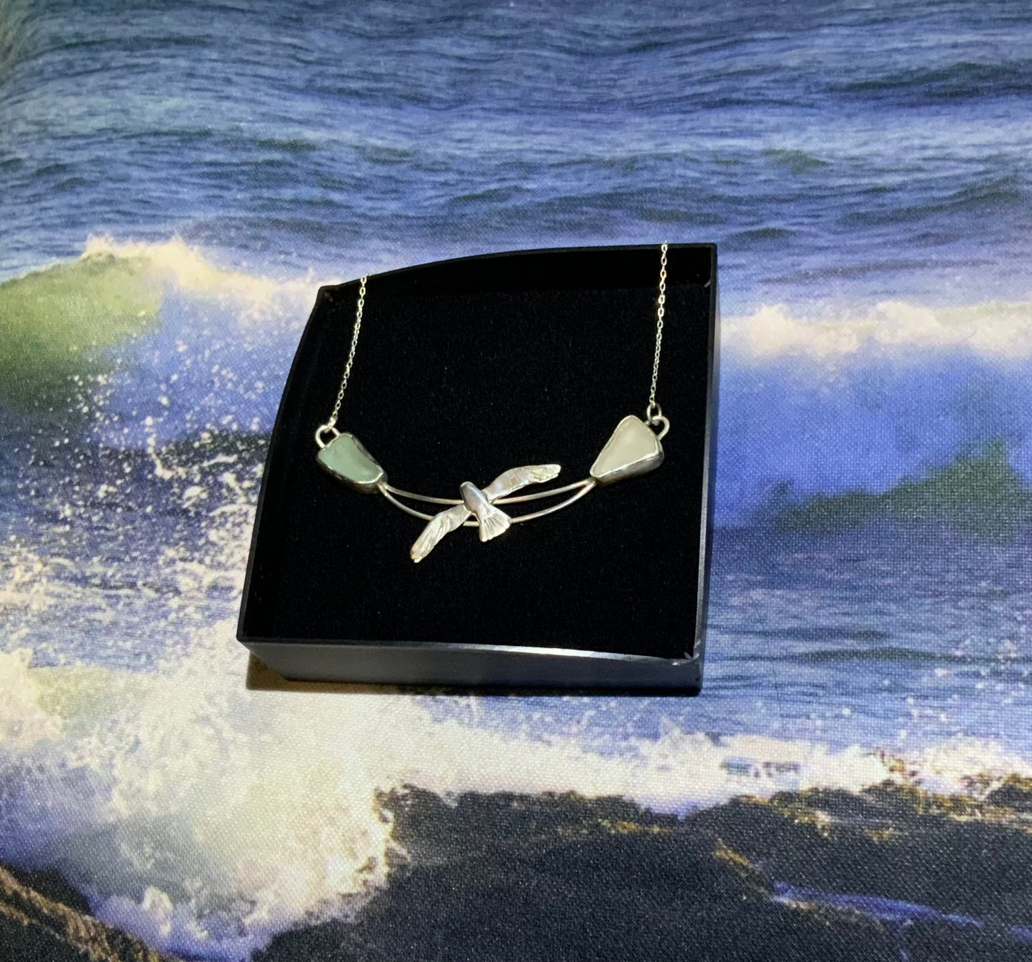 Seagull necklace coastal spirit