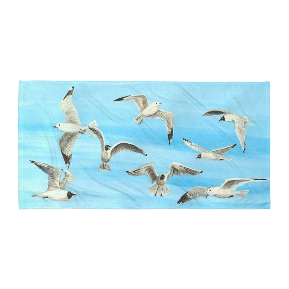 Coastal Seagull towel Flying Seagulls