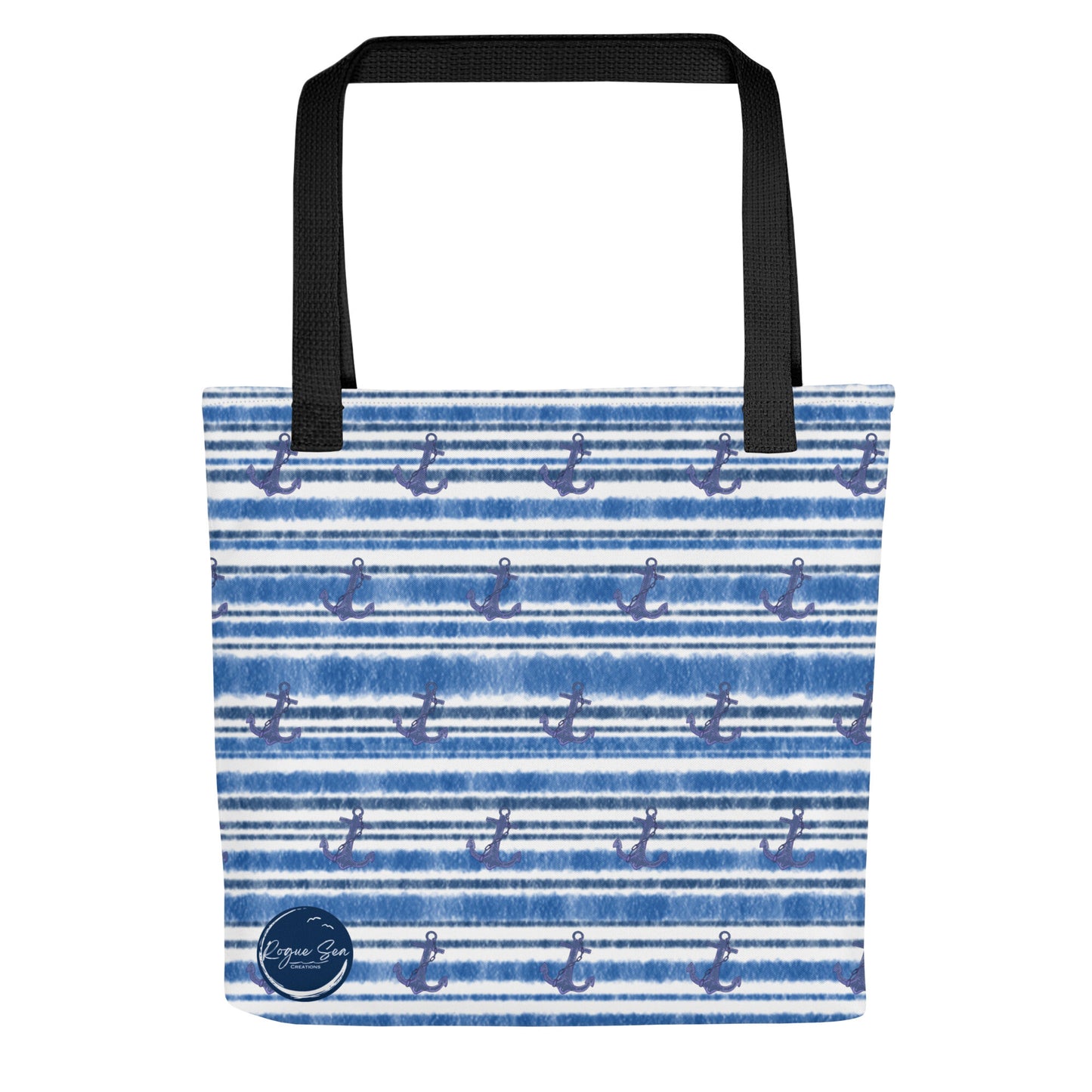 Nautical tote bag with anchors