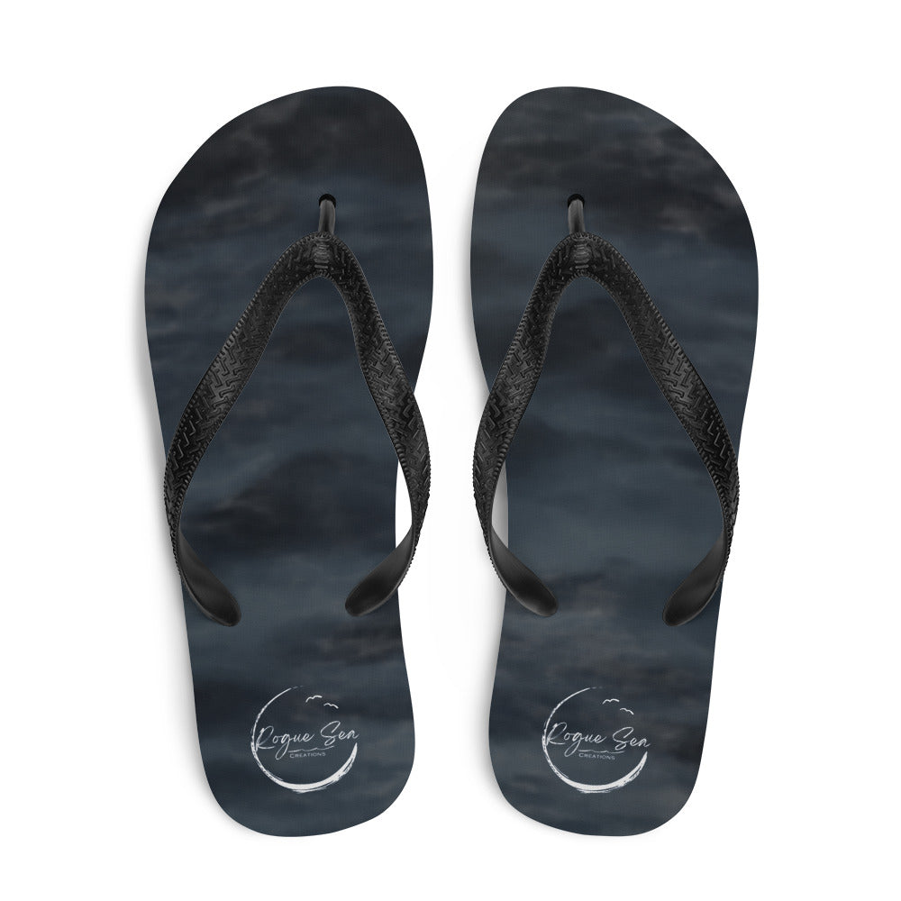 Sailor sandals Night Sea black waves