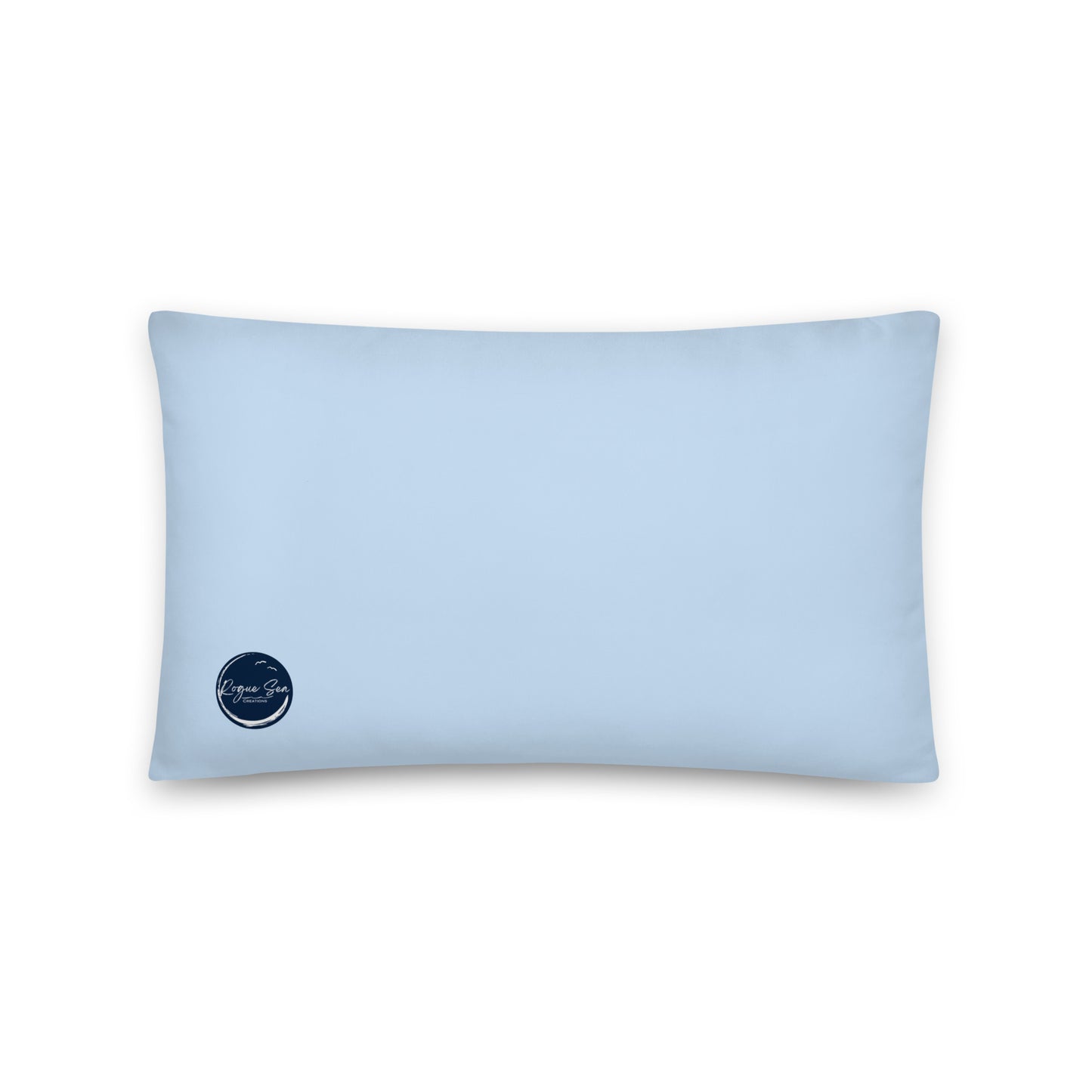 Seaside throw pillow Blue Seagull