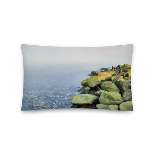 Coastal throw pillow Calming Stones