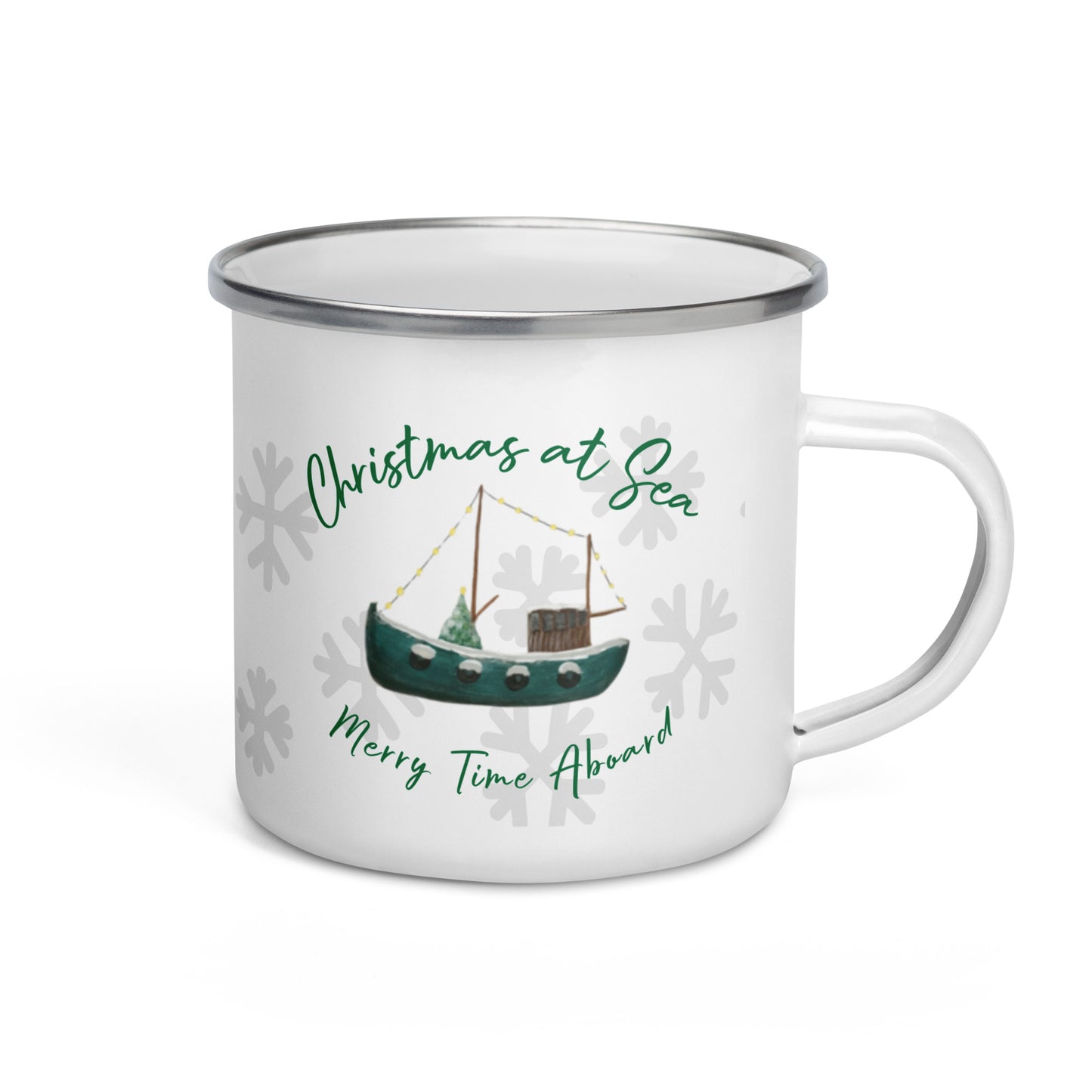 Green fishing boat mug