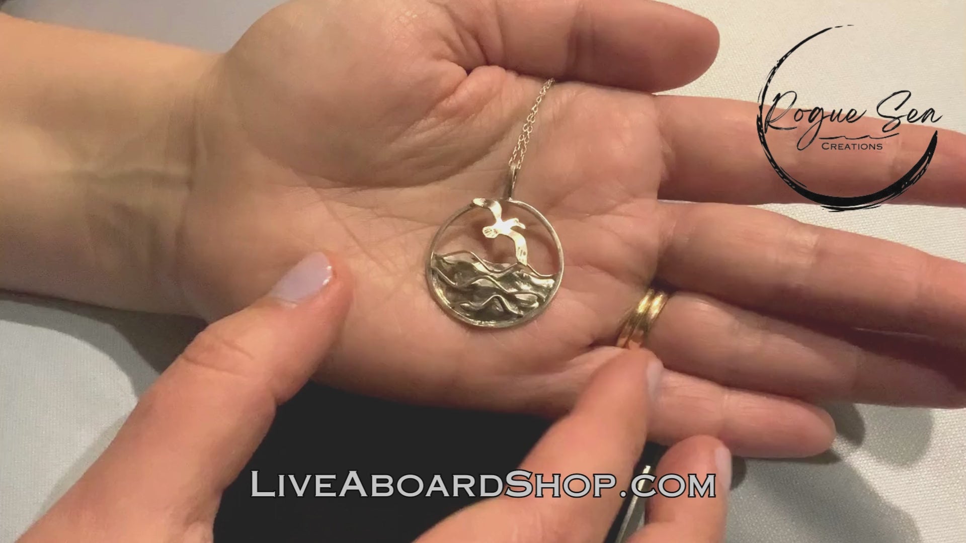 Sea themed Albatross pendant