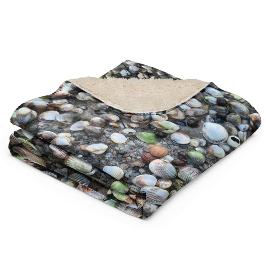 Sherpa blanket Seashells on the Shore